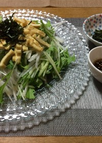 水菜と大根とキュウリのサラダ