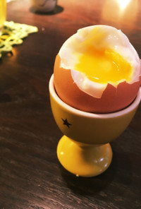 【朝食】半熟卵を洋風に