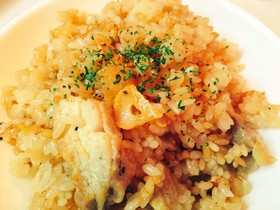 白ワイン入りチキンガーリックライス