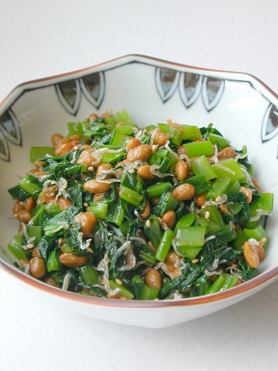 小松菜と納豆のミネラル和えの写真