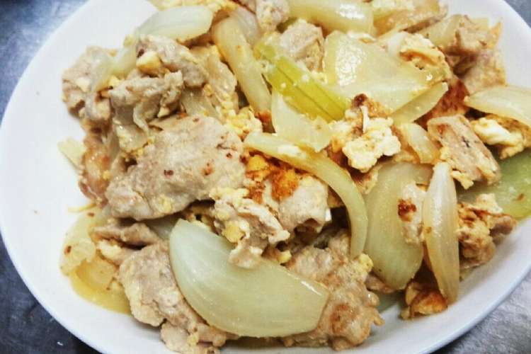ポン酢で食べる豚肉と玉ねぎの玉子炒め レシピ 作り方 By 蘭丸 さくら クックパッド