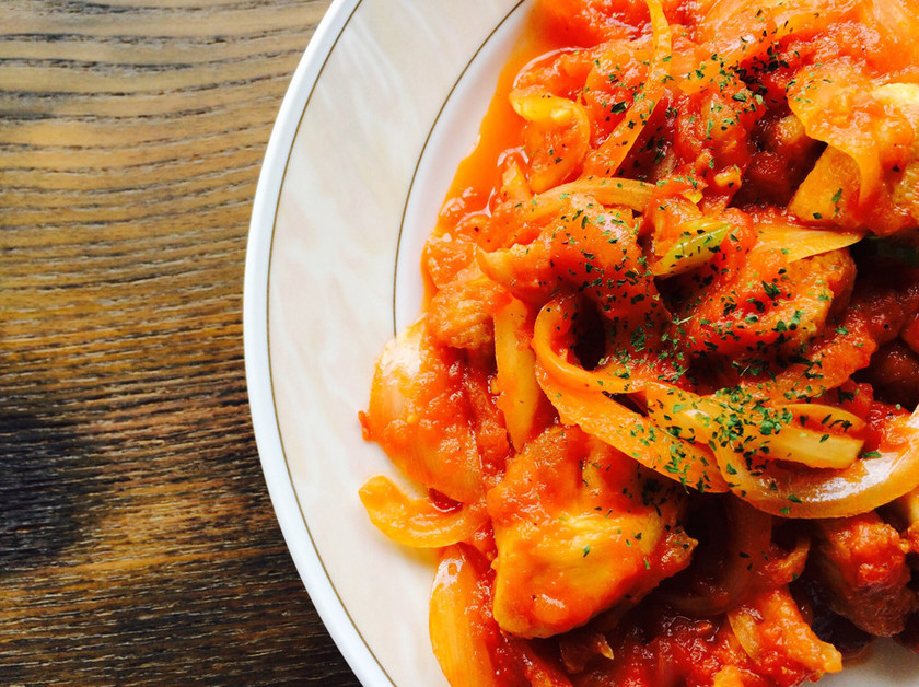 ローストガーリックとトマトソースのレシピ