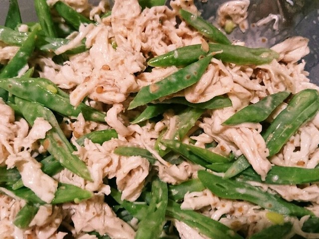 簡単 ささげ ささみのごまドレ和え レシピ 作り方 By ちくわ クックパッド 簡単おいしいみんなのレシピが361万品