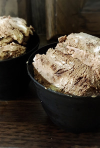 生クリームと板チョコでチョコレートアイス
