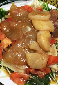 白身魚の韓国風カルパッチョ