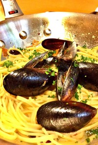 コストコのムール貝で作るスパゲティー！