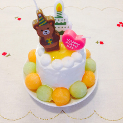 1歳の誕生日ケーキ♡離乳食の写真