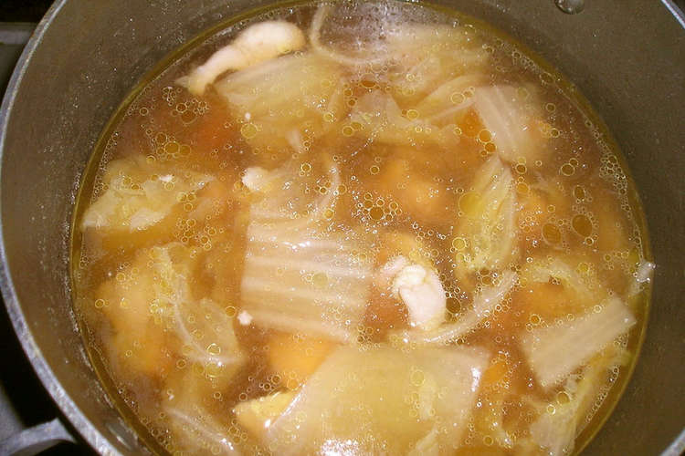 白菜消費に 白菜と鶏肉のおつゆ お雑煮 レシピ 作り方 By ちびいぬいぬ クックパッド 簡単おいしいみんなのレシピが364万品
