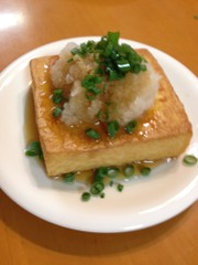 絹厚揚げで簡単!フライパンで揚げ出し風の写真
