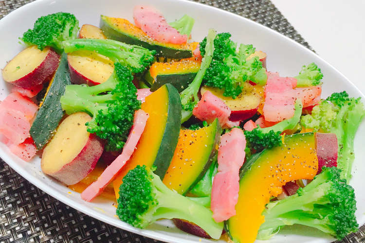 コンソメ茹で 彩り野菜の温サラダ レシピ 作り方 By なみぽり クックパッド 簡単おいしいみんなのレシピが352万品