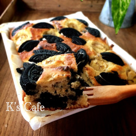 完熟すぎバナナ救済!バナナオレオケーキ♡