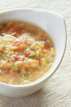【離乳食後期】トマトオクラのかき玉スープの画像