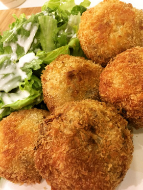 ゴロゴロポテトの挽肉入りコロッケ♪