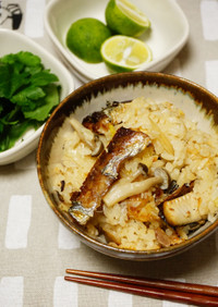 秋刀魚と白ねぎの炊き込みご飯