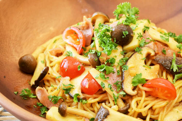 きのこ ベーコンのイタリアン焼きそば レシピ 作り方 By Santababy クックパッド 簡単おいしいみんなのレシピが360万品