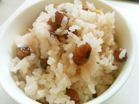 【幸運をよぶ黒猫米】紅大豆の簡単豆ごはん