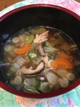 鶏肉と白菜の生姜スープの画像