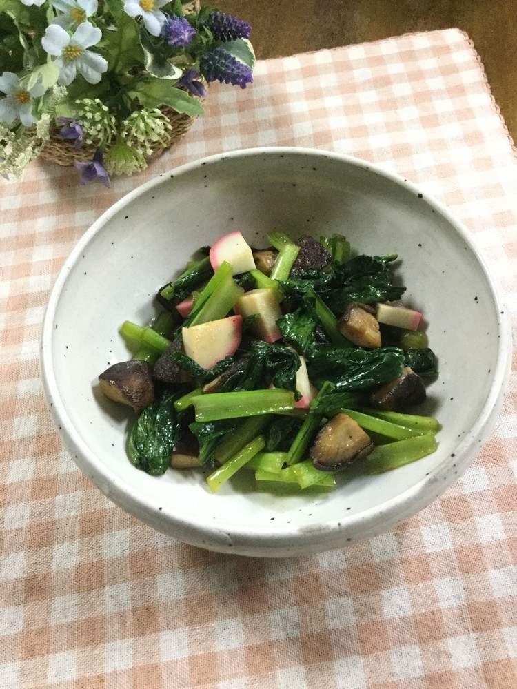 小松菜と椎茸のソテー♪の画像