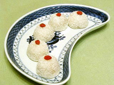 糯米糍（ココナッツ蒸し団子）の写真