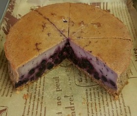 ♡ブルーベリージャムでチーズケーキ♡