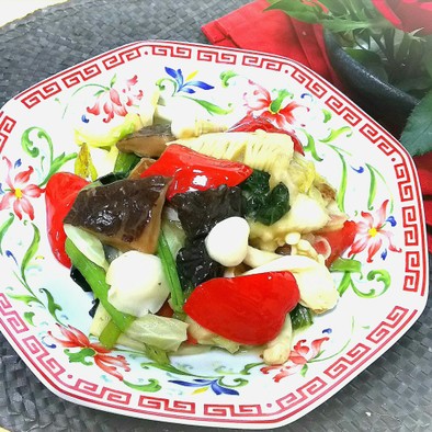 鶏肉と彩り野菜の旨煮上海風の写真