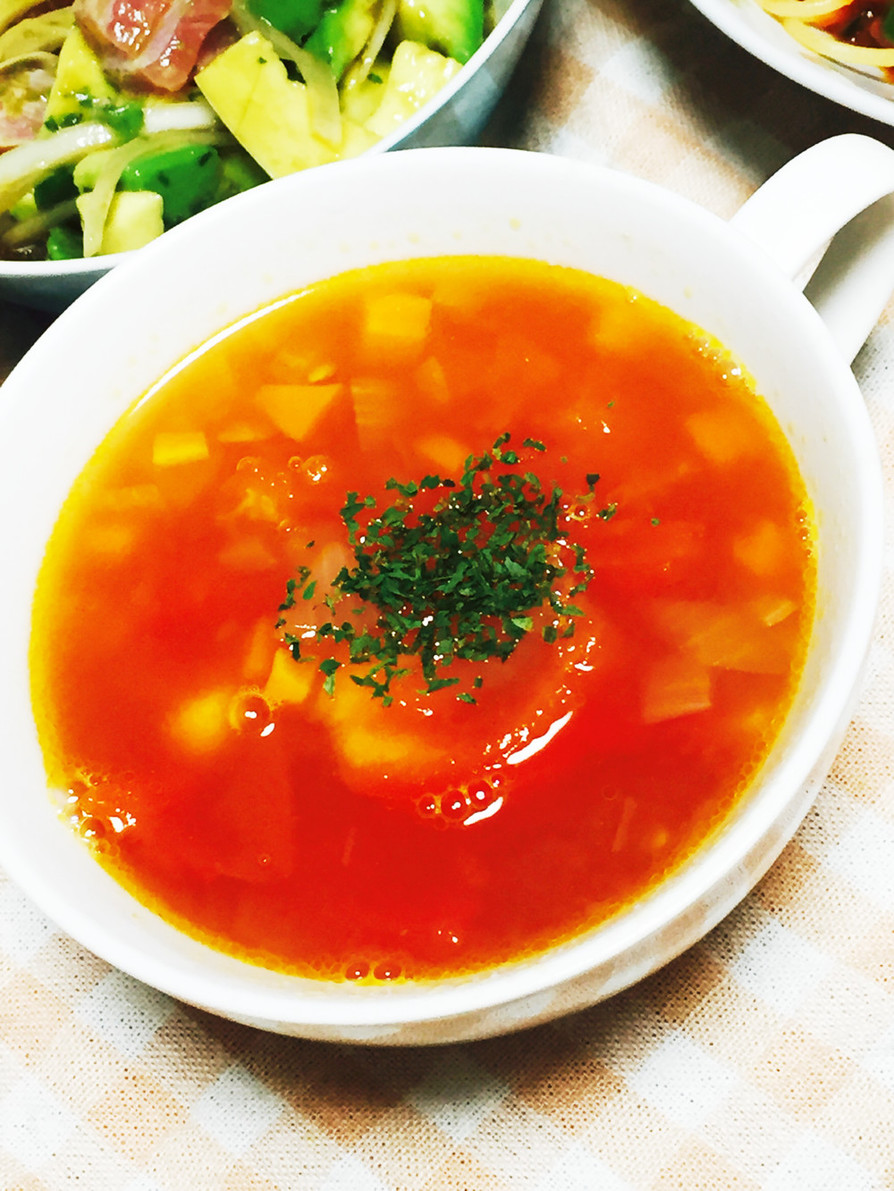 簡単★ミネストローネ トマトのスープの画像
