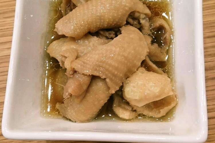 簡単おつまみ 鶏皮の煮込み レシピ 作り方 By ゆうわ ママ クックパッド