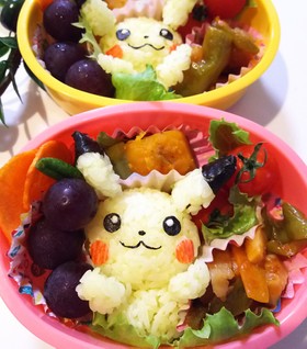 超簡単♡ポケモン♡ピカチュウのキャラ弁♡