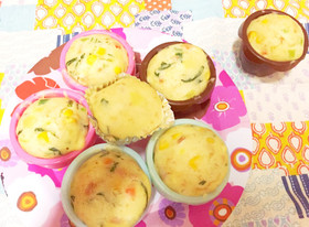卵不要!HMでフライパンおかず蒸しパン♪