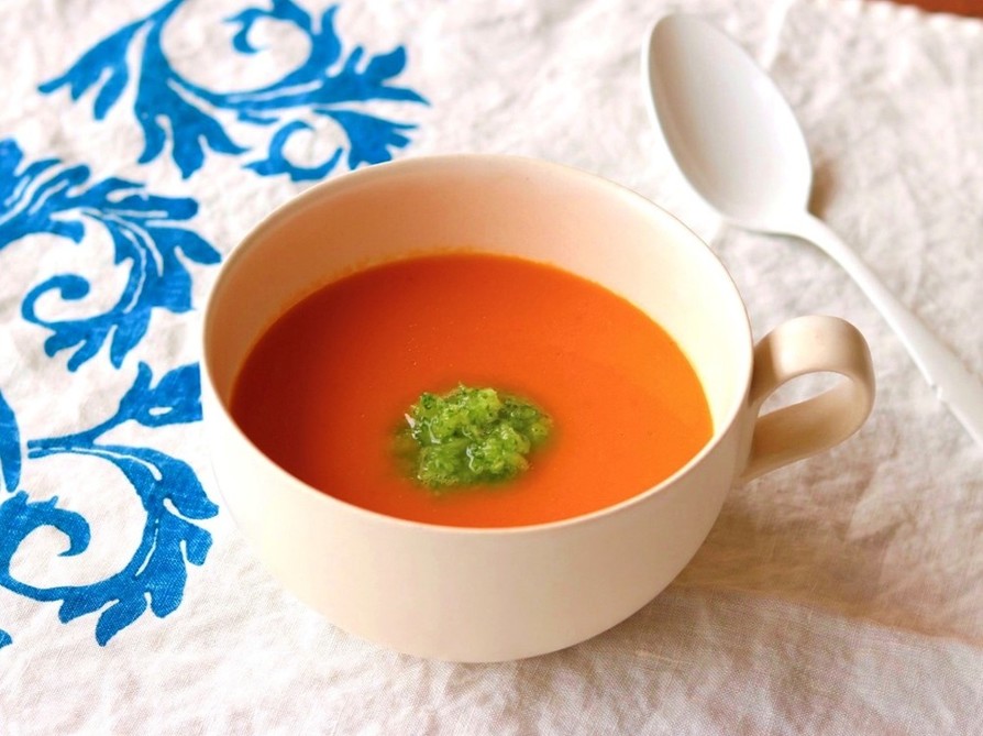 トマトとにんじんの和風冷製スープ☆の画像