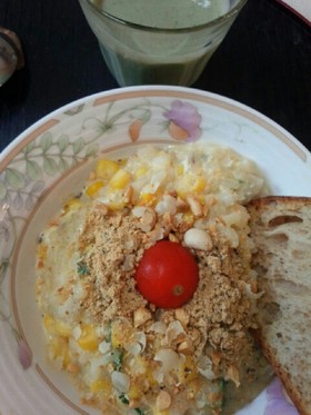 卵雑炊朝食(血管ダイエット食897)