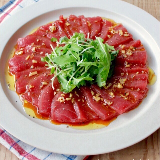 まぐろのカルパッチョ レシピ 作り方 By 栄養士のれしぴ クックパッド 簡単おいしいみんなのレシピが356万品