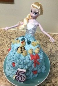 簡単エルサのドレスケーキ②