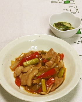 豚バラの中華炒め定食