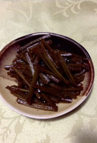食の山梨：懐かしのさつま芋の茎のきんぴら