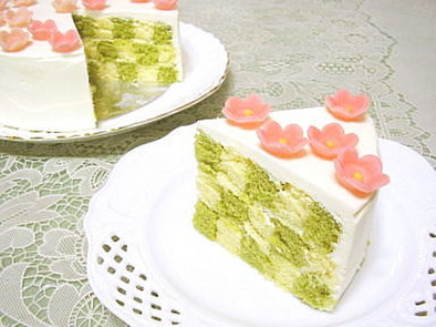 市松ケーキの写真