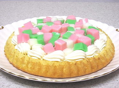 ひな祭りタルトケーキの写真
