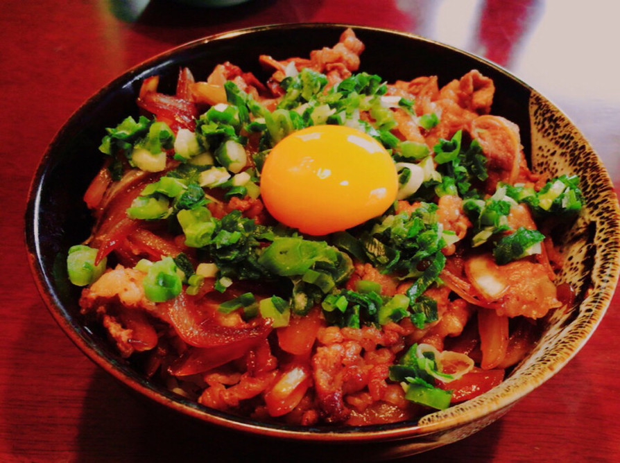 ネギ玉牛丼の画像