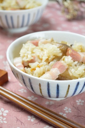 簡単激うま!ベーコンときのこの炊込みご飯