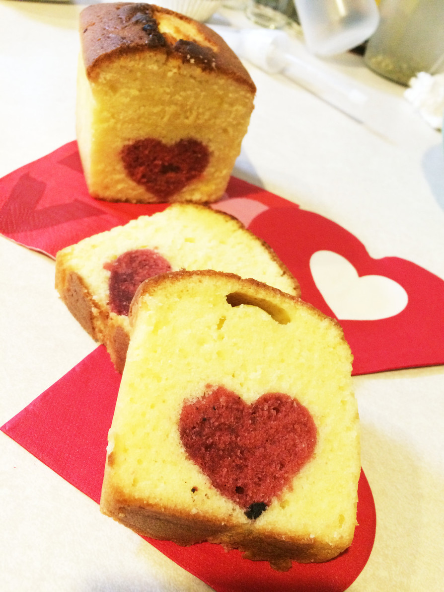 ♡ハートのパウンドケーキ♡の画像