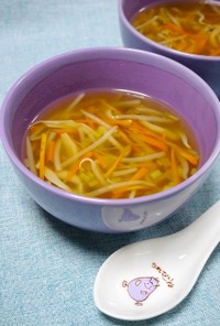 ダイエット！もやしの生姜中華スープ
