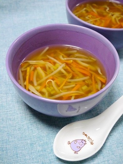 ダイエット！もやしの生姜中華スープの写真