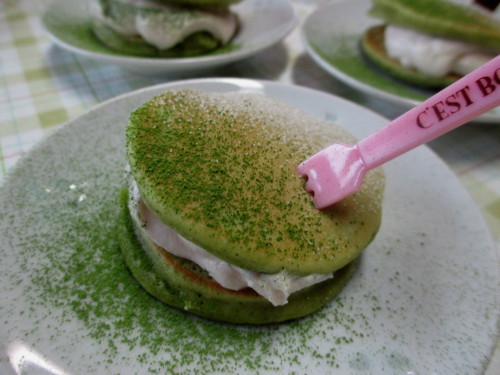 抹茶ケーキ☆ホイップマリームサンドの画像