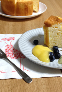 ベイクドチーズケーキ風味のシフォンケーキ
