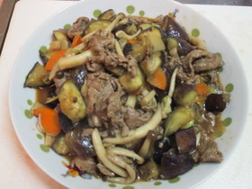 簡単!「茄子と牛肉の焼肉のタレ炒め」