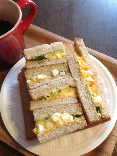トースト♪卵サラダサンドイッチの写真