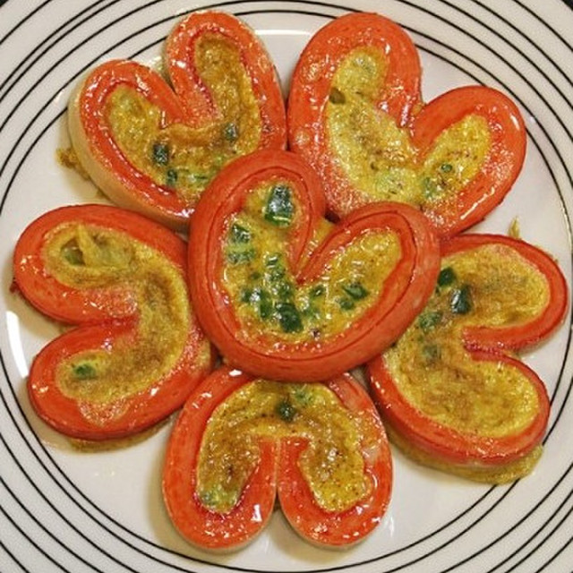 ハート カニカマ卵焼き レシピ 作り方 By Cook ママ クックパッド 簡単おいしいみんなのレシピが349万品