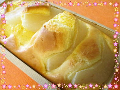 ホットケーキミックスで梨のパウンドケーキの写真