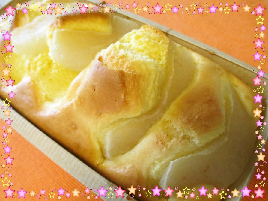 ホットケーキミックスで梨のパウンドケーキの画像