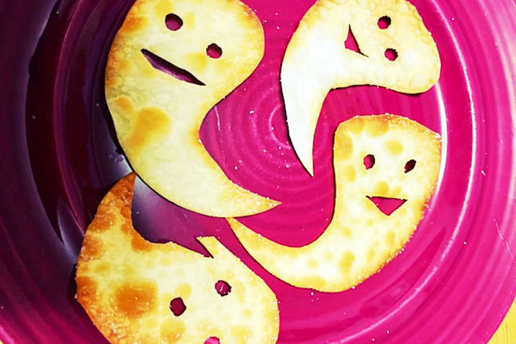 餃子の皮パリパリ ハロウィンおばけちゃん レシピ 作り方 By だのん 彡 クックパッド